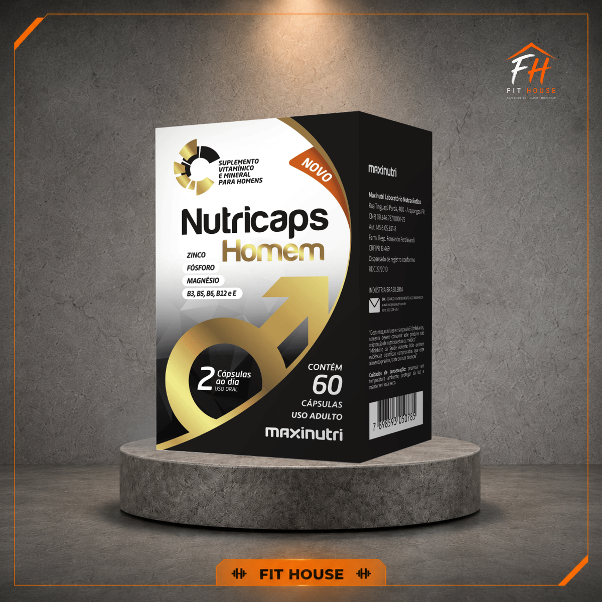 Nutricaps Homem – Maxinutri | 60 cápsulas