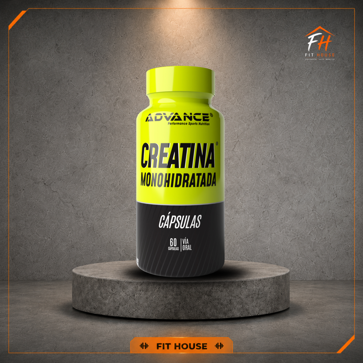 Creatina monohidratada 60 cápsulas, Advance