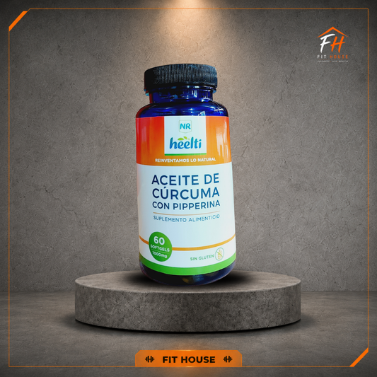 Aceite de Cúrcuma con Piperina, 60 cápsulas - Heelti