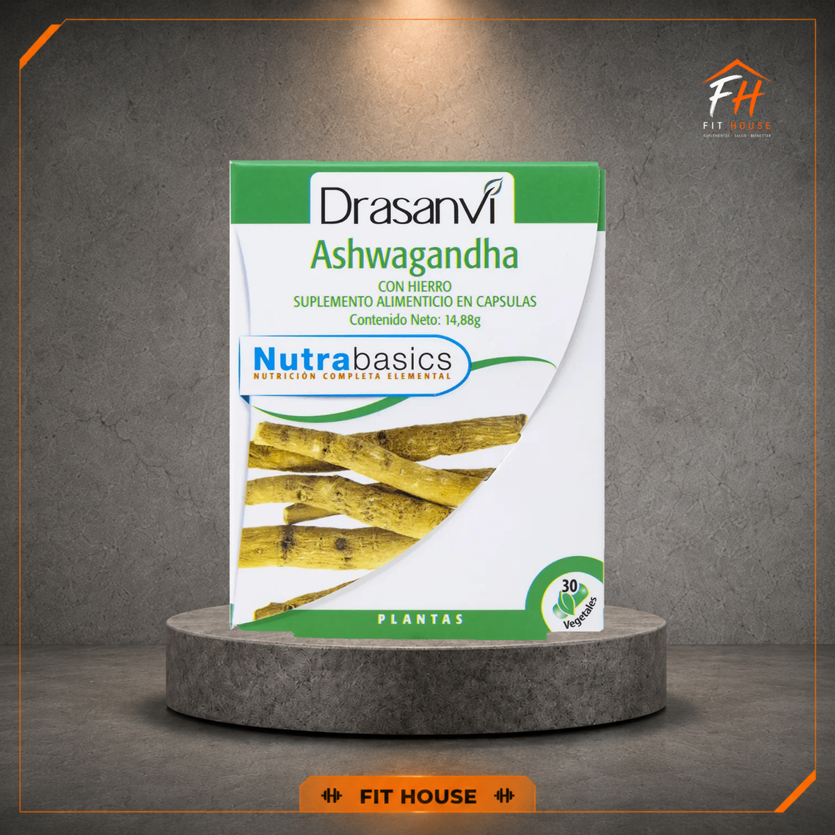 Ashwagandha con Hierro – Drasanvi Nutrabasics | 30 cápsulas