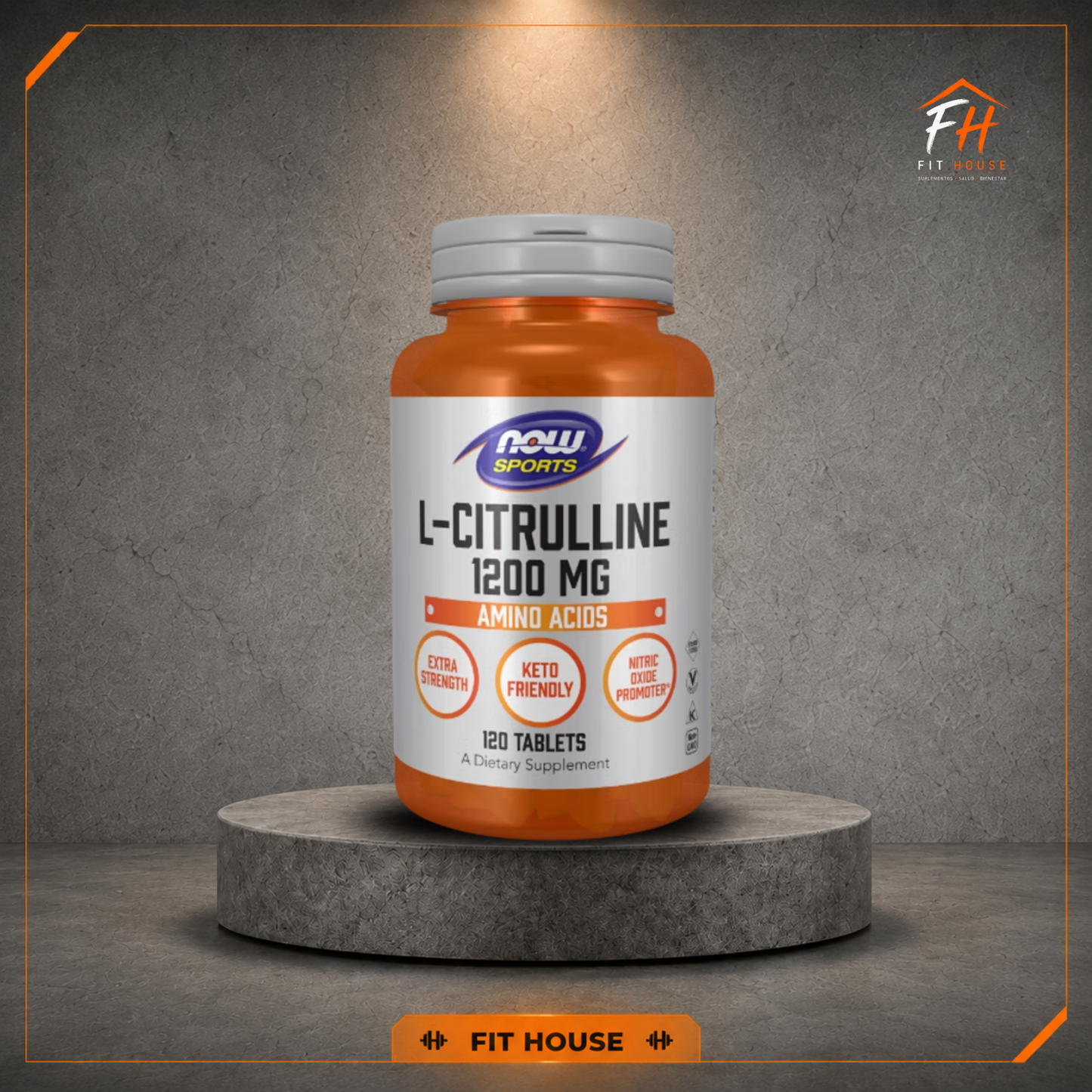 L-Citrulina 120 tabletas, Now Sports