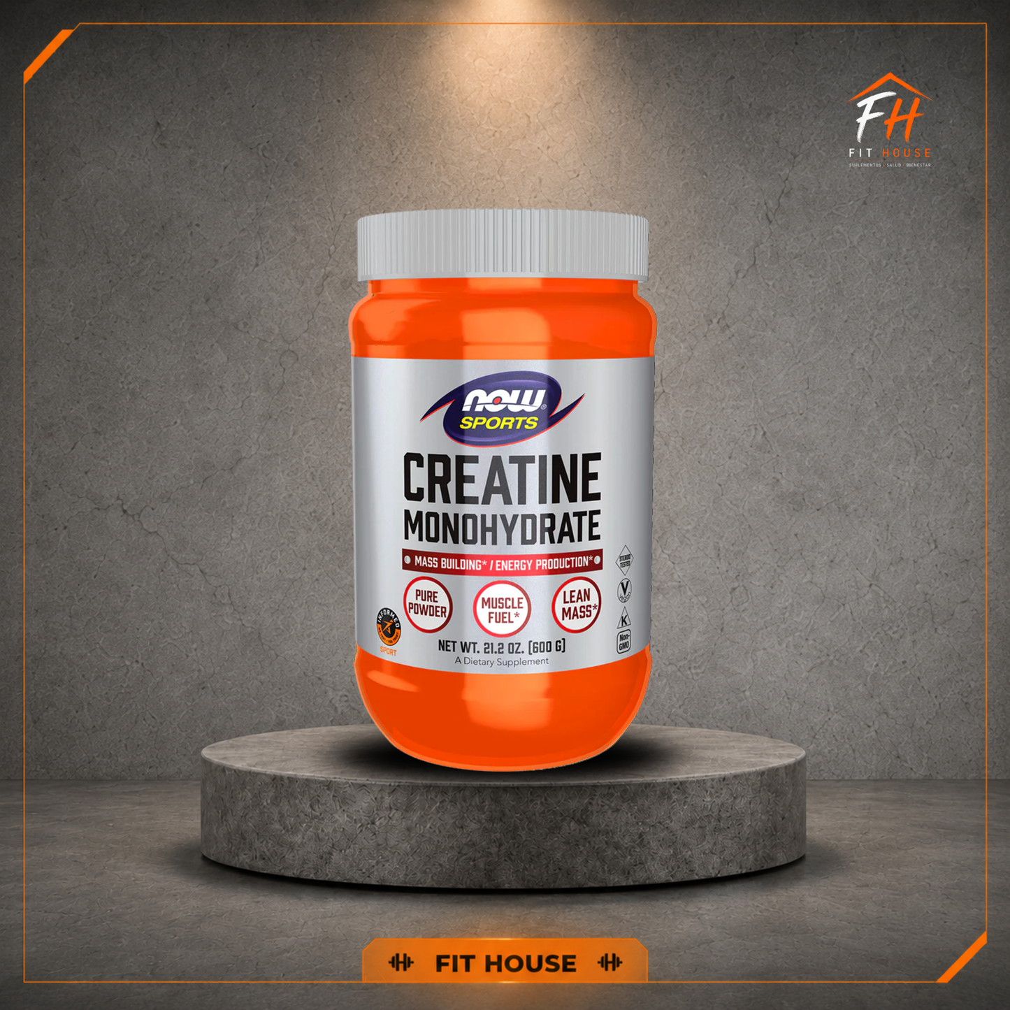 Creatina monohidratada 120 servidas, Now Sports