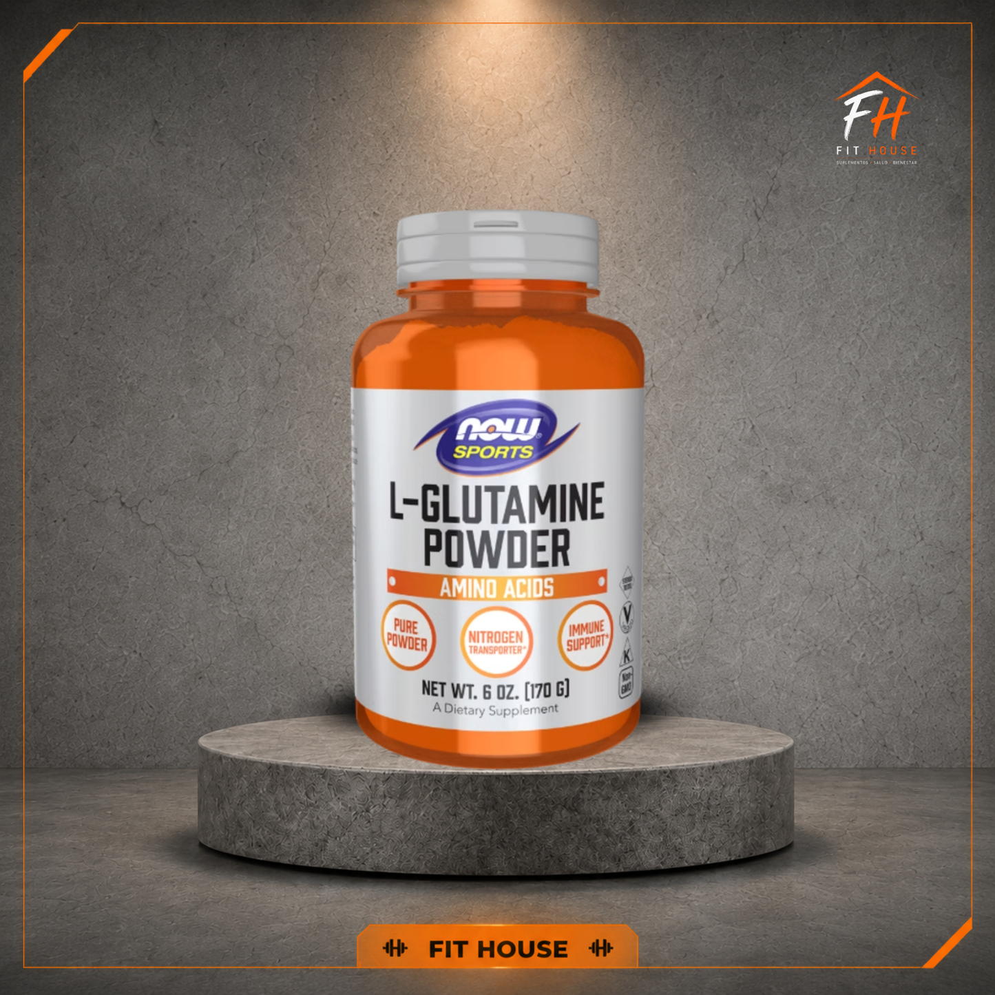 L-Glutamina en polvo 170 g, Now Sports
