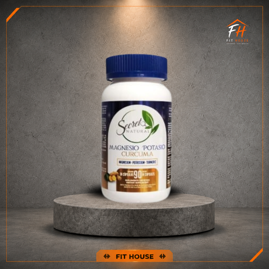 Magnesio + Potasio + Cúrcuma – Secreto Natural | 90 cápsulas