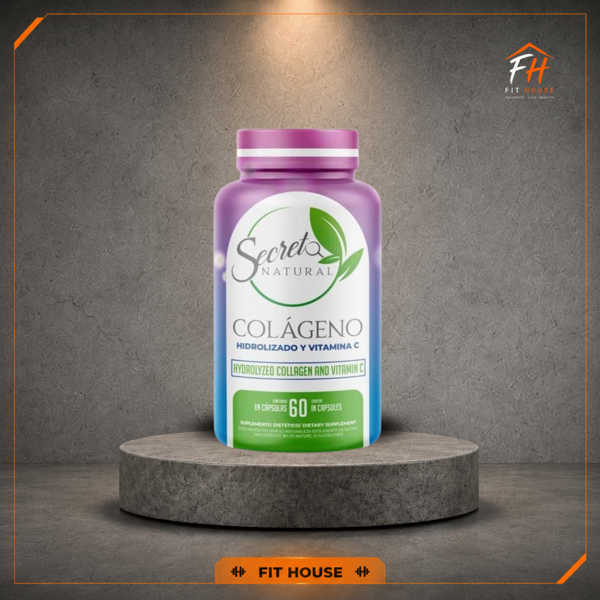 Colágeno Hidrolizado + Vitamina C – Secreto Natural | 60 cápsulas